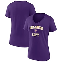 Women's Purple Orlando City SC Heart and Soul V-Neck T-Shirt