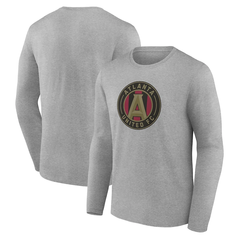 Men's Gray Atlanta United FC Official Logo Long Sleeve T-Shirt