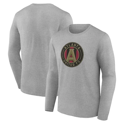 Men's Gray Atlanta United FC Official Logo Long Sleeve T-Shirt