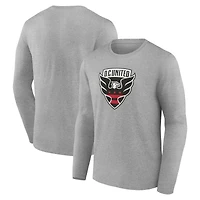 Men's Gray D.C. United Official Logo Long Sleeve T-Shirt