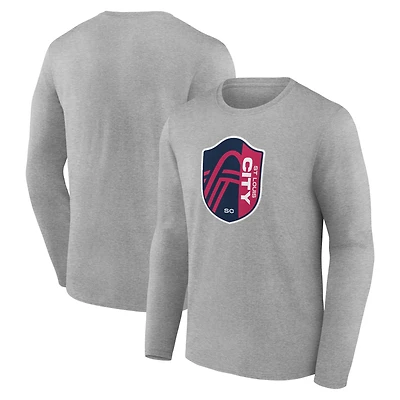 Men's Gray St. Louis City SC Official Logo Long Sleeve T-Shirt