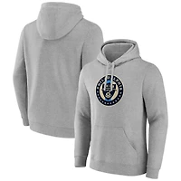 Men's Gray Philadelphia Union Official Logo Pullover Hoodie