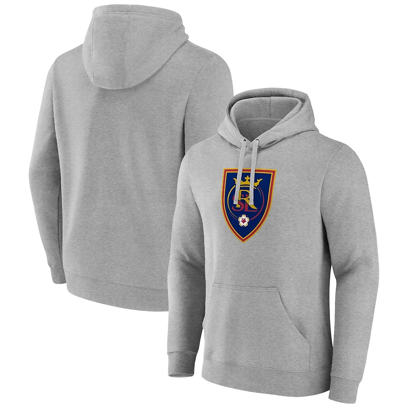 Men's Gray Real Salt Lake Official Logo Pullover Hoodie