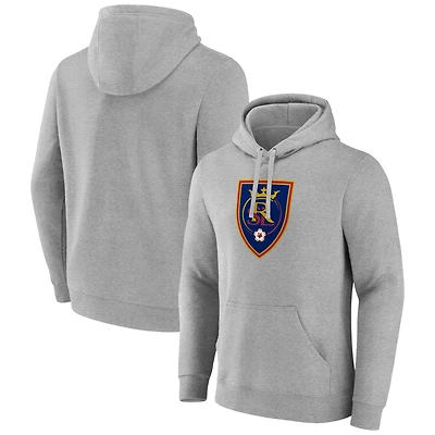 Men's Gray Real Salt Lake Official Logo Pullover Hoodie
