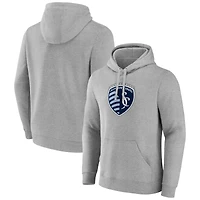 Men's Gray Sporting Kansas City Official Logo Pullover Hoodie