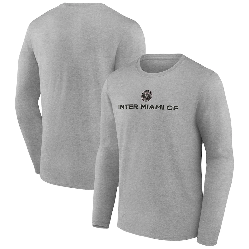 Men's Gray Inter Miami CF Victory Arch Long Sleeve T-Shirt