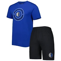 Men's Concepts Sport Blue/Black Dallas Mavericks Top & Shorts Sleep Set