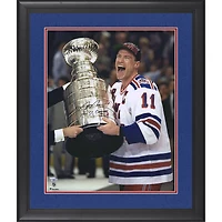 Mark Messier New York Rangers Autographed 16" x 20" Framed Receiving Stanley Cup Photograph with "94 SC Champs" Inscription