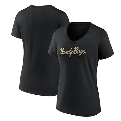 Women's Black Vanderbilt Commodores Vandy Boys V-Neck T-Shirt
