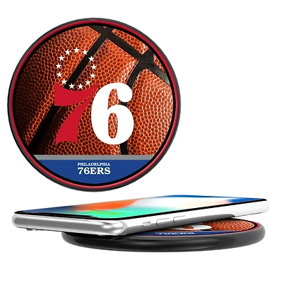 Philadelphia 76ers Basketball Design 10-Watt Wireless Phone Charger