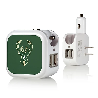 Milwaukee Bucks Solid Design USB Charger