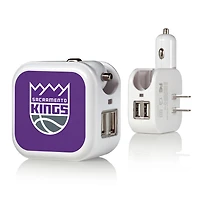 Sacramento Kings Solid Design USB Charger