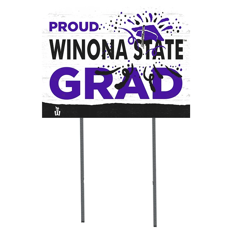Winona State Warriors 18'' x 24'' Proud Graduate Yard Sign