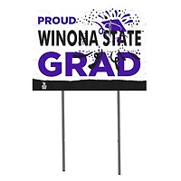 Winona State Warriors 18'' x 24'' Proud Graduate Yard Sign
