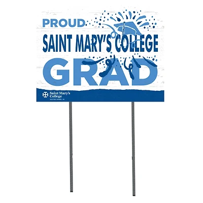 Saint Mary's Belles 18'' x 24'' Proud Graduate Yard Sign