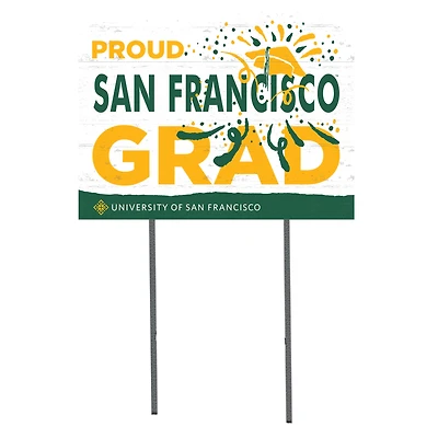 San Francisco Dons 18'' x 24'' Proud Graduate Yard Sign