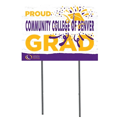 CCD CityHawks 18'' x 24'' Proud Graduate Yard Sign