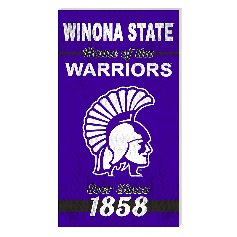 Winona State Warriors 11'' x 20'' Home Of The Sign