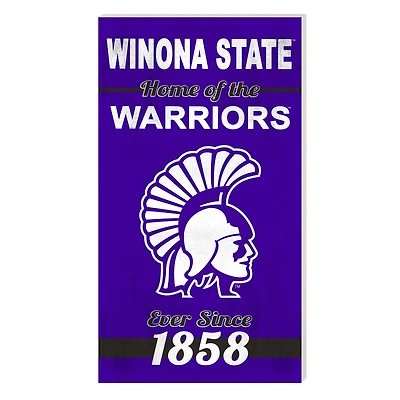 Winona State Warriors 11'' x 20'' Home Of The Sign