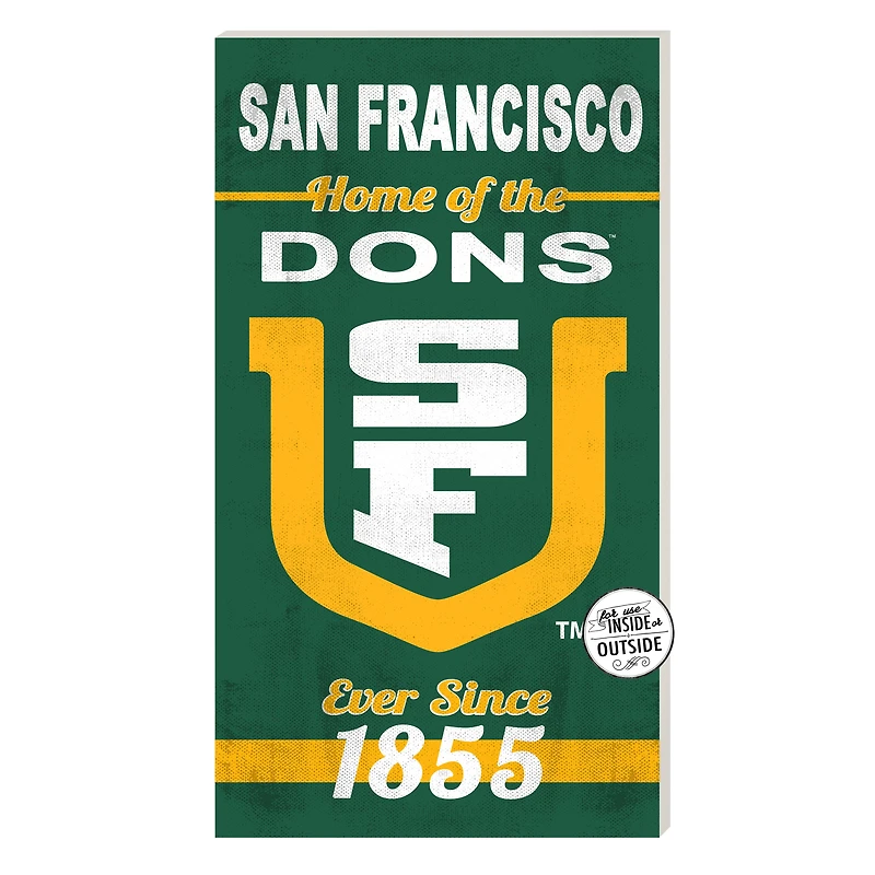 San Francisco Dons 11'' x 20'' Home Of The Sign