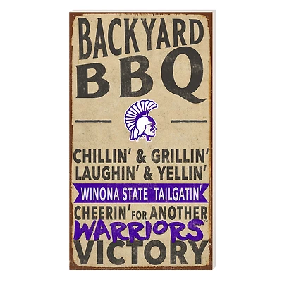 Winona State Warriors 11'' x 20'' Indoor/Outdoor BBQ Sign