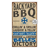 Saint Mary's Belles 11'' x 20'' Indoor/Outdoor BBQ Sign