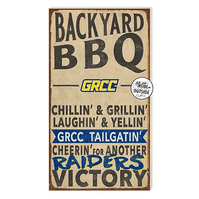 Grand Rapids Raiders 11'' x 20'' Indoor/Outdoor BBQ Sign