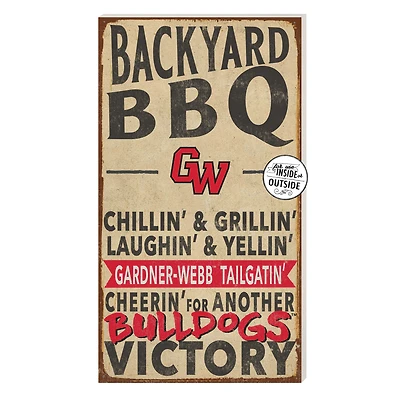 Gardner-Webb Bulldogs 11'' x 20'' Indoor/Outdoor BBQ Sign