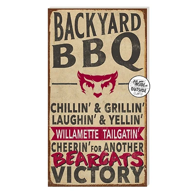 Willamette Bearcats 11'' x 20'' Indoor/Outdoor BBQ Sign