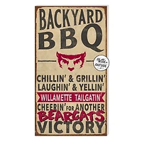 Willamette Bearcats 11'' x 20'' Indoor/Outdoor BBQ Sign