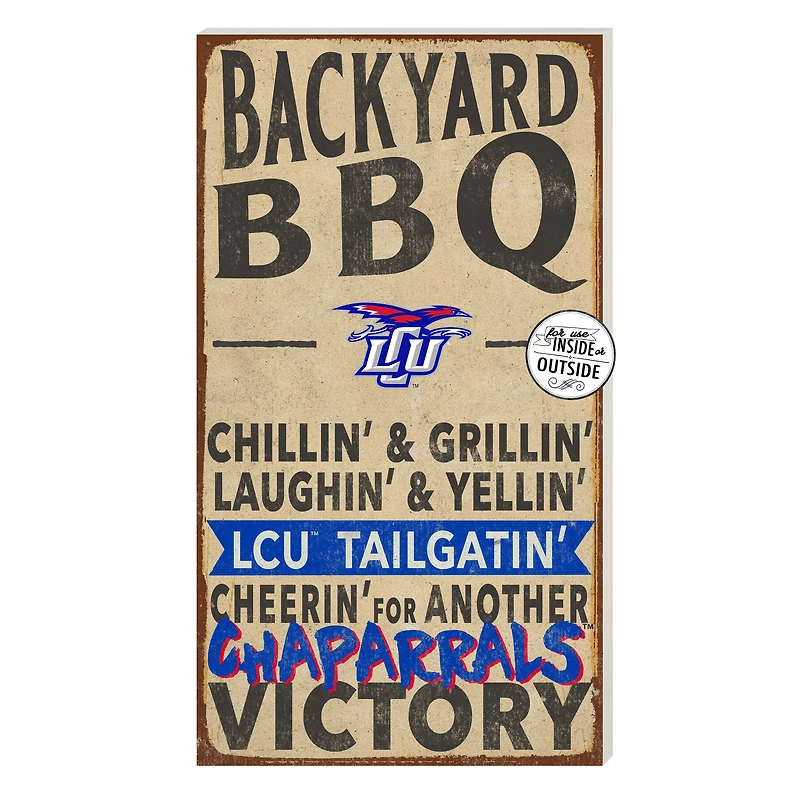 Lubbock Christian Chaparral 11'' x 20'' Indoor/Outdoor BBQ Sign