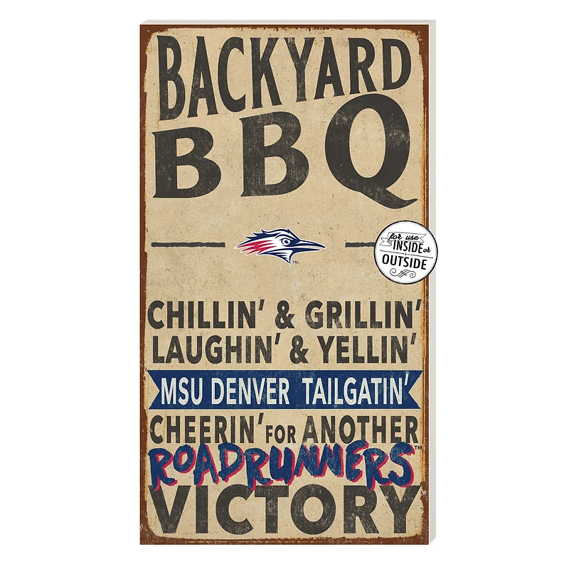 MSU Denver Roadrunners 11'' x 20'' Indoor/Outdoor BBQ Sign