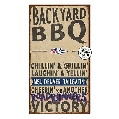 MSU Denver Roadrunners 11'' x 20'' Indoor/Outdoor BBQ Sign