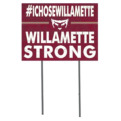 Willamette Bearcats 18'' x 24'' I Chose Lawn Sign