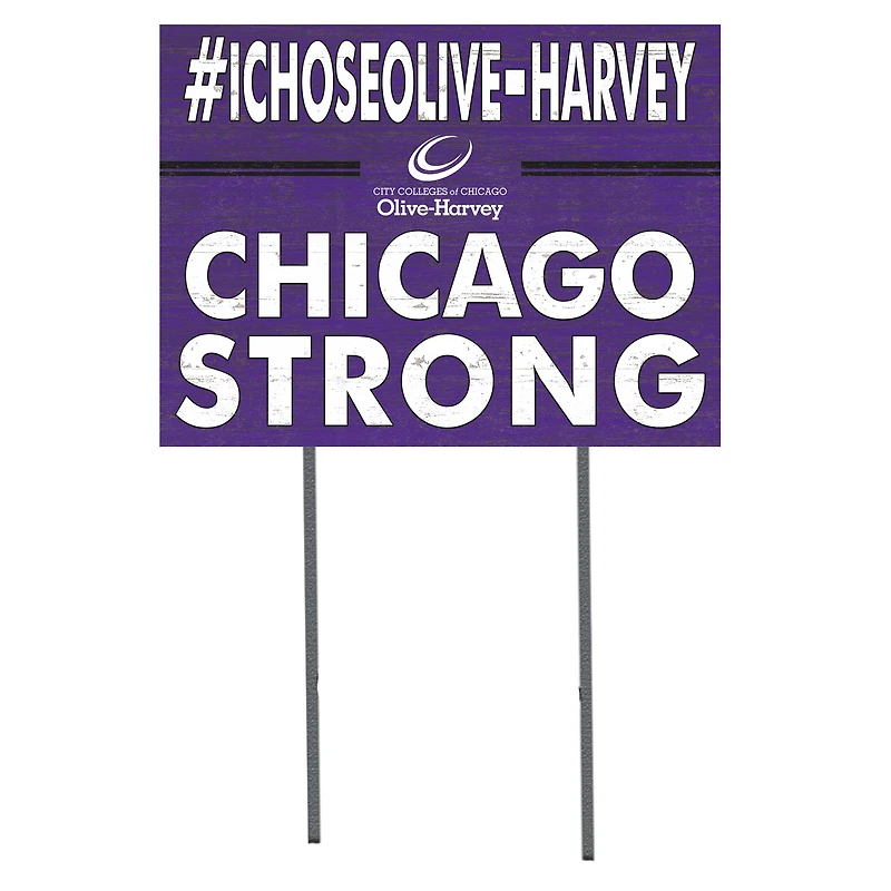 Olive-Harvey College Purple Panthers 18'' x 24'' I Chose Lawn Sign