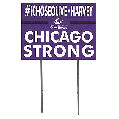 Olive-Harvey College Purple Panthers 18'' x 24'' I Chose Lawn Sign