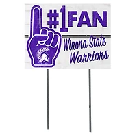 Winona State Warriors 18'' x 24'' #1 Fan Yard Sign