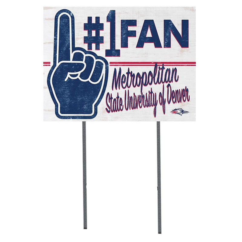 MSU Denver Roadrunners 18'' x 24'' #1 Fan Yard Sign