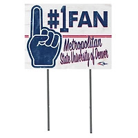 MSU Denver Roadrunners 18'' x 24'' #1 Fan Yard Sign