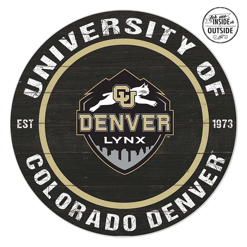 CU Denver Lynx 20'' x 20'' Indoor/Outdoor Circle Sign