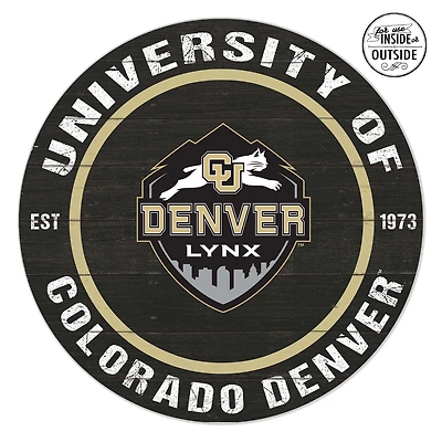 CU Denver Lynx 20'' x 20'' Indoor/Outdoor Circle Sign