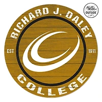 Richard J Daley College Bulldogs 20'' x 20'' Indoor/Outdoor Circle Sign