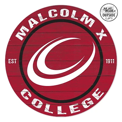 Malcolm X College Hawks 20'' x 20'' Indoor/Outdoor Circle Sign