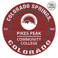 Pikes Peak State College 20'' x 20'' Indoor/Outdoor Circle Sign