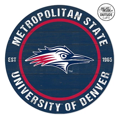 MSU Denver Roadrunners 20'' x 20'' Indoor/Outdoor Circle Sign