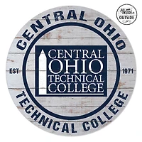 Central Ohio Technical College 20'' x 20'' Indoor/Outdoor Weathered Circle Sign
