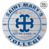 Saint Mary's Belles 20'' x 20'' Indoor/Outdoor Weathered Circle Sign