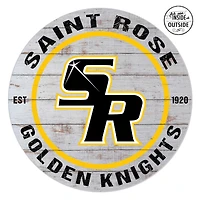 Saint Rose Golden Knights 20'' x 20'' Indoor/Outdoor Weathered Circle Sign