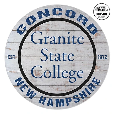 Granite State College 20'' x 20'' Indoor/Outdoor Weathered Circle Sign