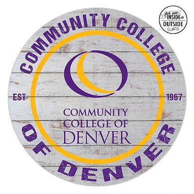CCD CityHawks 20'' x 20'' Indoor/Outdoor Weathered Circle Sign